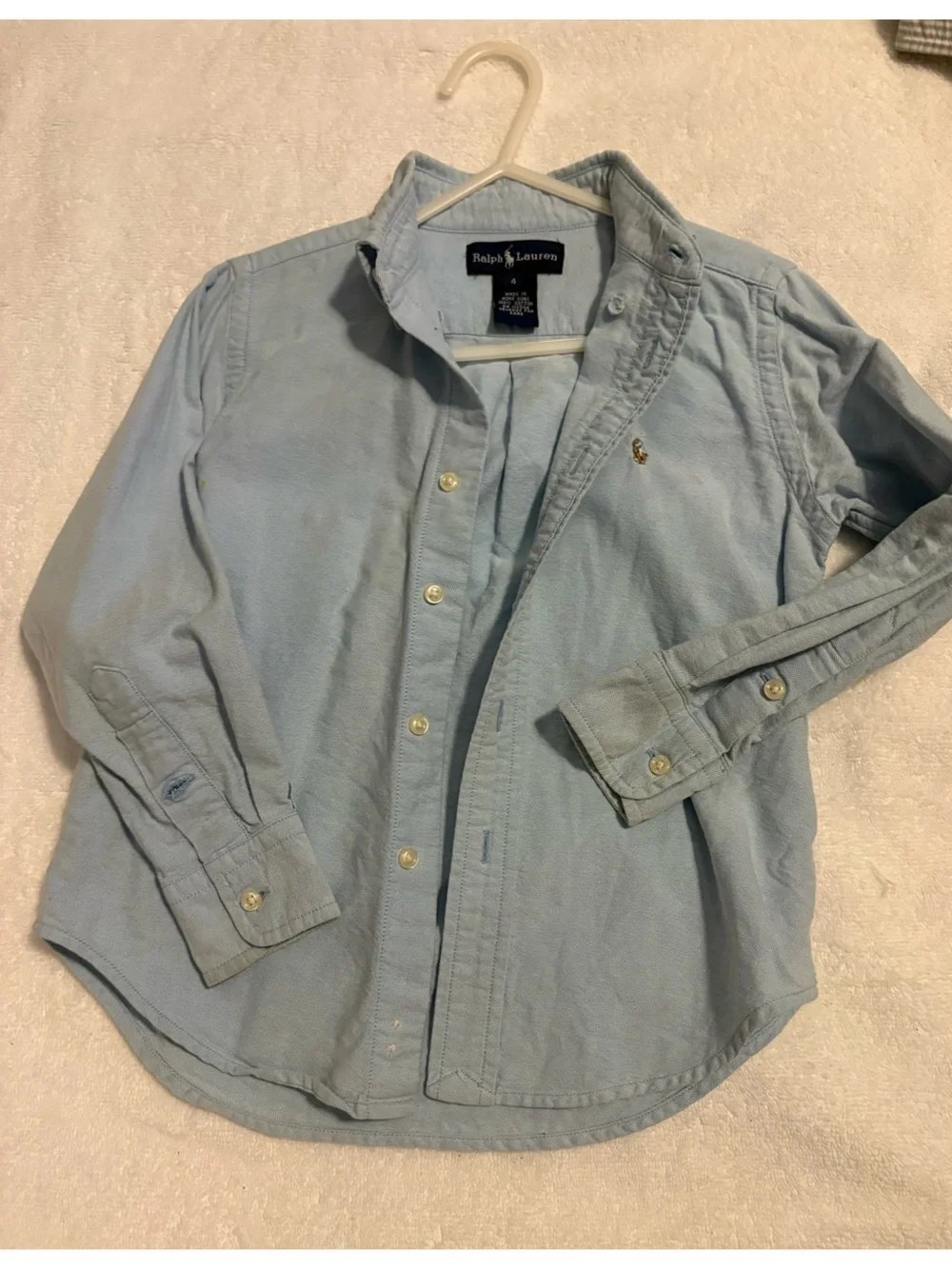 Ralph Lauren Light Blue Oxford Button-Down Shirt - Kids